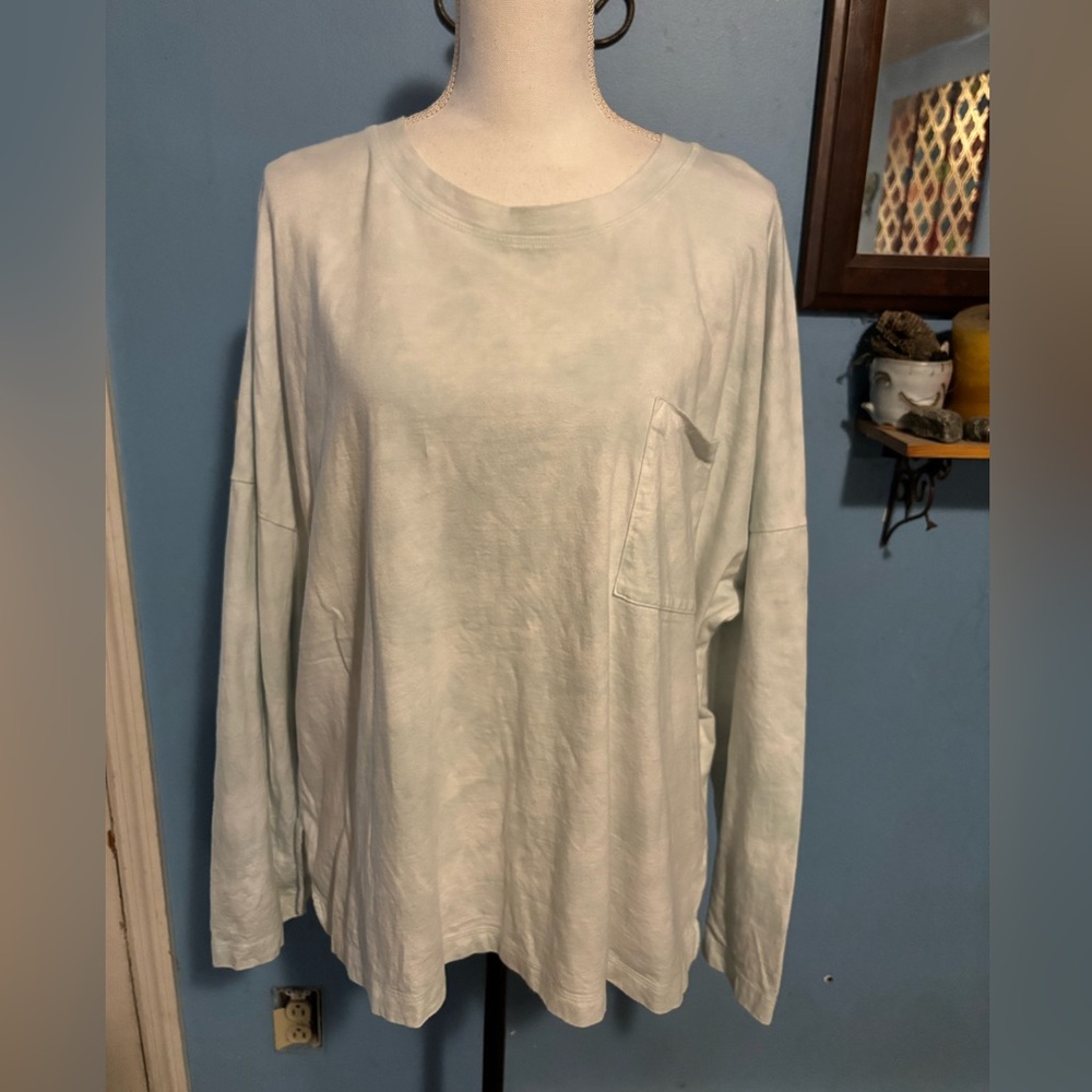 Time and Tru, Long Sleeve, Plus Sized, Tie Dyed, T-Shirt